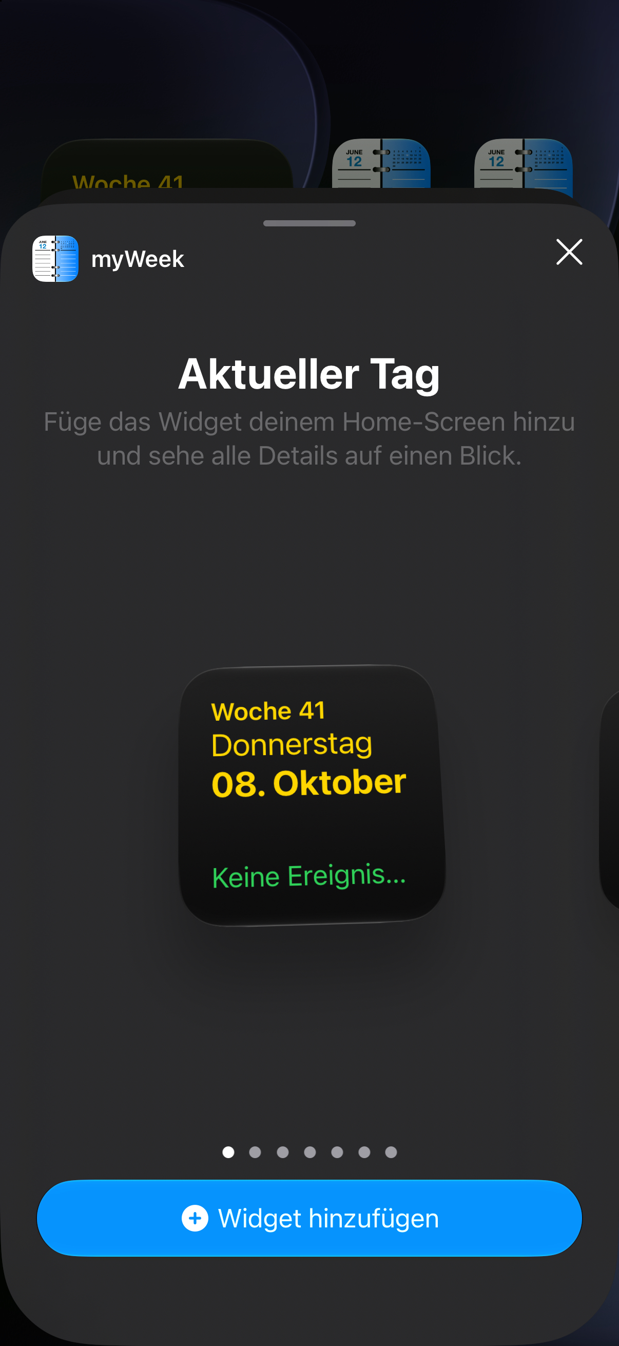 Small current-day widget