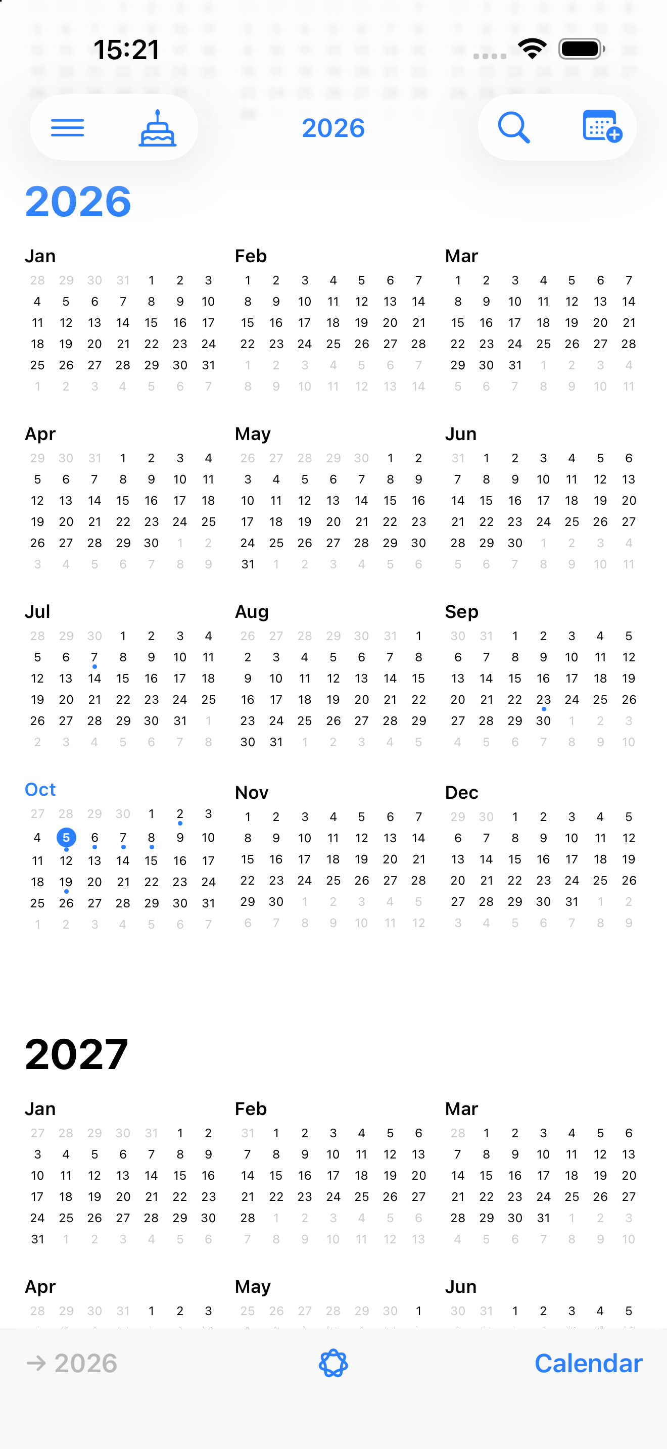 Year view