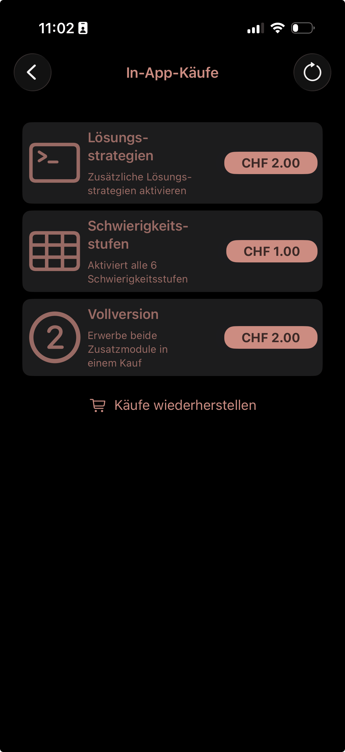 In-App-Kaeufe von Sudoku Solver mit Loesungsstrategien, Schwierigkeitsstufen und Vollversion